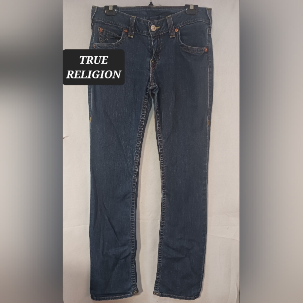 TRUE RELIGION STRAIGHT Jeans Denim Pants Womens Size 31 Or Size 12